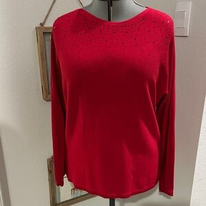 Chico's Vibrant Red Long Sleeve Top